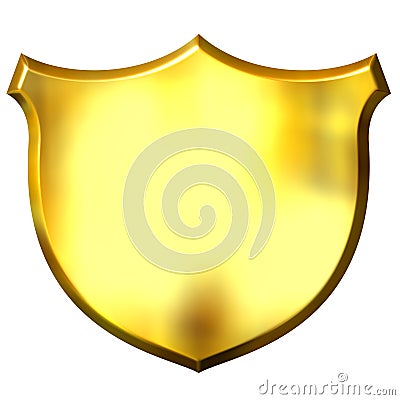 3D Golden Sign Stock Photo