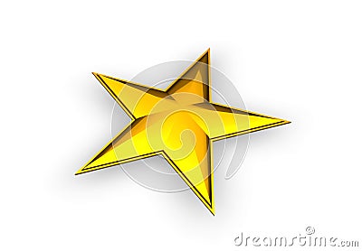 3d golden star Stock Photo