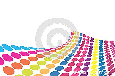 3D halftone colorful retro dot Vector Illustration