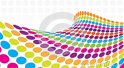 3D halftone colorful retro dot Vector Illustration