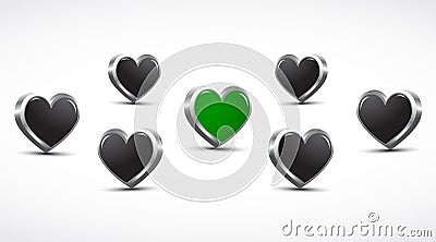 3d hearts health concept Stock Photo