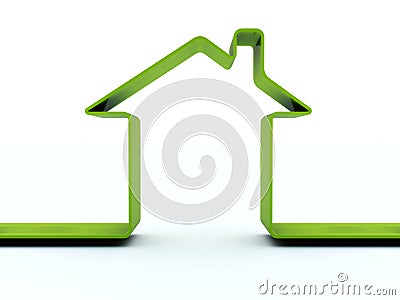 3d home sign Stock Photo