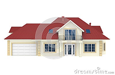 3d house isolated on white background Stock Photo