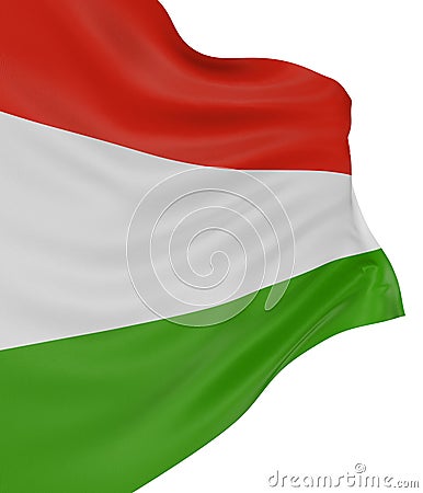 3D Hungarian flag Stock Photo