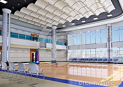 3d indoor gymnasium Stock Photo