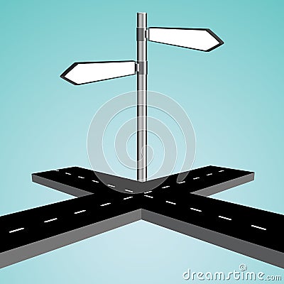 3d intersection Vector Illustration