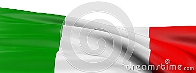 3D Italian flag Stock Photo