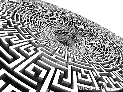 3D labyrinth Stock Photo