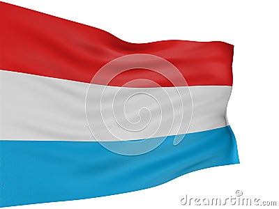 3D Luxembourg flag Stock Photo