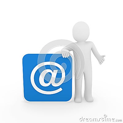 3d man email Stock Photo