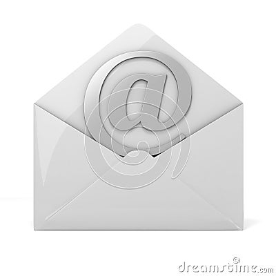 3d man online mail concept Stock Photo