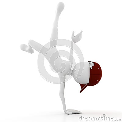 3d man street dancer performing some cool moves Stock Photo
