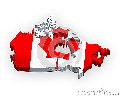 3d map of Canada Stock Photo