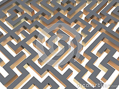 3d maze Stock Photo