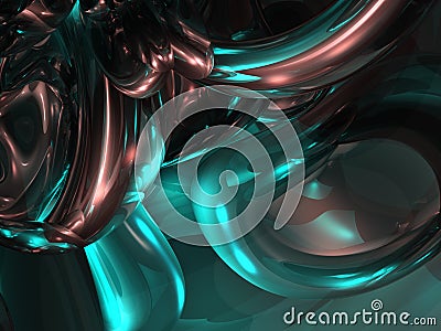 3D Metallic Abstract Background Stock Photo