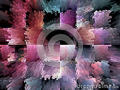3d Multicolored abstract background Stock Photo
