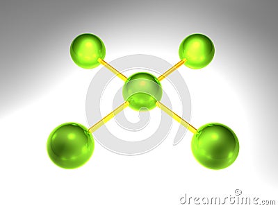 3D Network Node Stock Photo