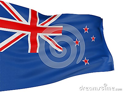 3D New Zealand flag Stock Photo