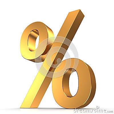 3d percent sign Stock Photo