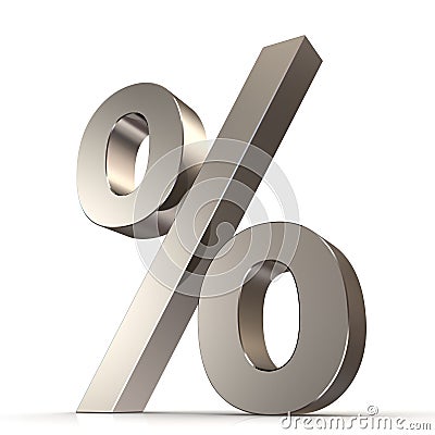 3d percent sign Stock Photo