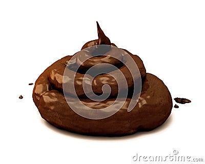 3D Poop pile Stock Photo