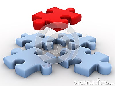 3d puzzle Stock Photo