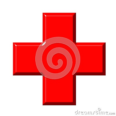 3D Red Cross Editorial Stock Photo