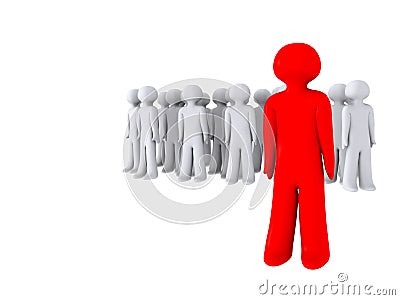 3D red Guy Stock Photo