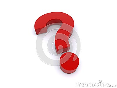 3d red question mark Stock Photo