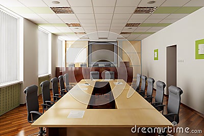 3D render of the conference hall Stock Photo