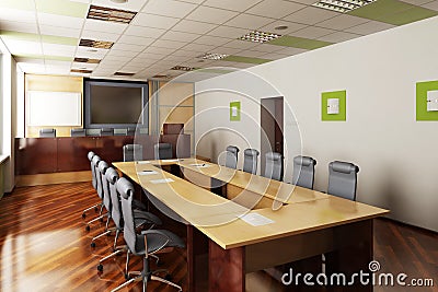 3D render of the conference hall Stock Photo