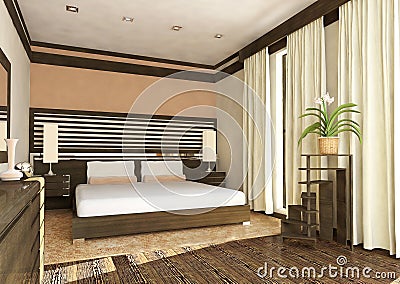 3d render interior Stock Photo