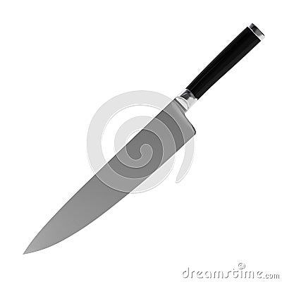 3d render of kitchen knife Stock Photo