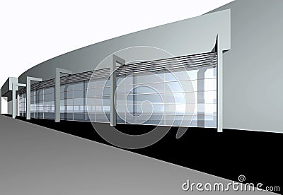 3d render of modern Business center Stock Photo