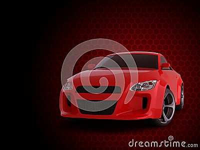 3d render sport car Stock Photo