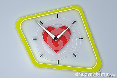 3d retro clock Stock Photo