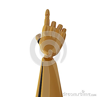 3d robotic hand touching screen. Stock Photo