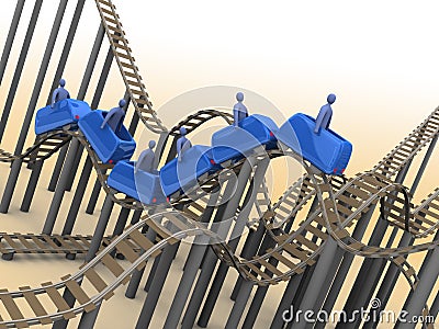 3d Rollercoaster Stock Photo