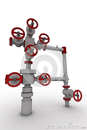 3D sanitary engineering Stock Photo