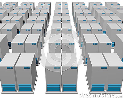 3d server structure Stock Photo