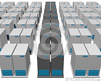 3d server structure Stock Photo