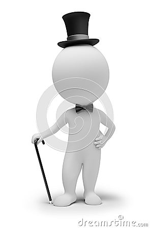 3d small people - gentleman Stock Photo