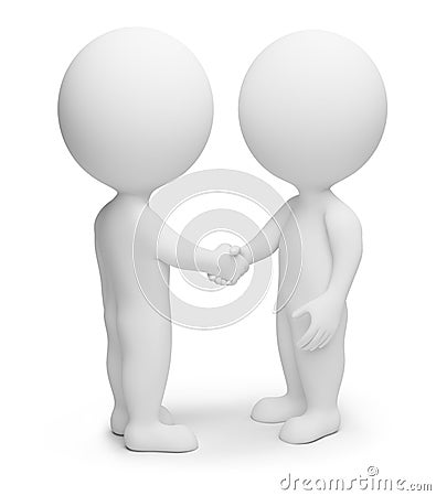 3d small people - handshake Stock Photo