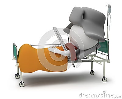 3d small people - patient Stock Photo