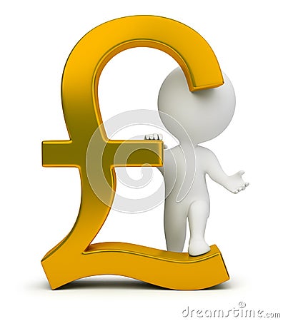 3d small people - pound sign Stock Photo