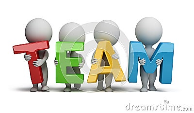 3d small people - team Stock Photo