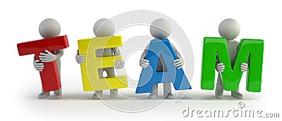 3d small people - team Stock Photo