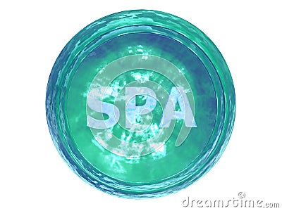 3D-SPA button Stock Photo