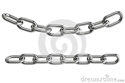 3d steel chain Stock Photo