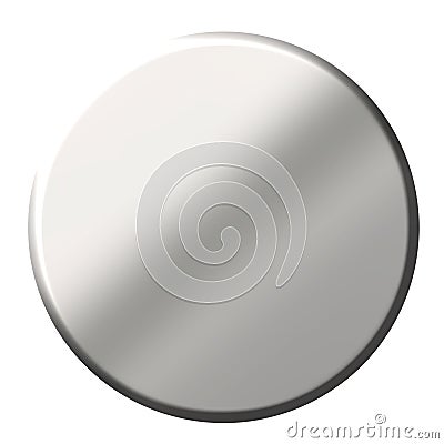 3D Steel Circular Button Stock Photo